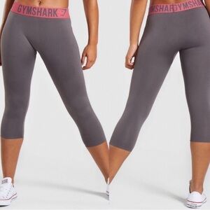 Pink and Purple/Mauve Gymshark Cropped Leggings